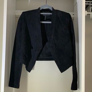 BCBG Suede Cropped Blazer